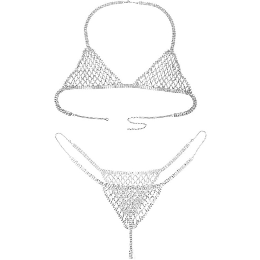 Sexy statement crystal bikini